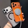 Adequado para Apple 18Promax Capa de Telefone Magnética Fosca de Alta Transparência, Capa Protetora Simples para Iphone17, Modelo Novo 1516