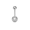Anillo para el ombligo de barra curva 1.6*10 Diamante de arcilla Acero inoxidable Clavo para el ombligo Exportación Nuevo Anillo para el ombligo de piercing de acero inoxidable