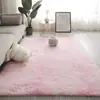 Alfombra Transfronteriza para Sala de Estar, Alfombrilla Gruesa de Felpa Negra de Lujo Nórdico para Mesita de Noche de Dormitorio, Alfombrilla de Piso Completa para Mesa de Café al por Mayor