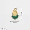 Colgante de Acción de Gracias Aleación Material Goteo de Aceite Hoja de Arce Pavo Calabaza Champiñón Colgante Pequeño Pulsera Accesorios de Joyería DIY