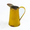 Jarrón Antiguo Jarrón Vintage Maceta Flores Secas Estilo Europeo Maceta de Hierro Vintage Cubo de Piso Olla de Hierro Jarrón de Hierro