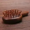 Mini Pente de Sândalo com Almofada de Ar para Crianças, Compacto e Portátil, Pente com Airbag para Massagem dos Meridianos da Cabeça, Pente de Madeira Sólida para Pentear Cabelos Volumosos