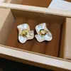 Pendientes de Botón de Flor de Circonita Estilo Minimalista Aguja Plateada Coreanos Ins Elegantes Versátiles Pendientes de Lujo Ligero Pendientes de Gama Alta