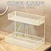 Prateleira de armazenamento de cosméticos para uso doméstico, organizador de mesa para produtos de skincare e batons, prateleira de bancada para banheiro