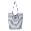 Bolso de Hombro Rayado de Nicho de Gran Capacidad para Mujer Estilo Coreano Estilo Lazy Bolso Tote para Chica Estudiante Versátil Bolso de Mano Clásico
