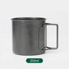 Juego de Platos Negros Portátiles para Exteriores Acero Inoxidable Retro Tazón Sierra Recubierto de Titanio Estilo Lujo Ligero Vajilla Negra Mate