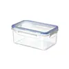 Fiambrera transparente, fiambrera de plástico para calentar en microondas, fiambrera para la vuelta al cole, caja de almacenamiento rectangular sellada para refrigerador