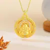 Popular collar de calabaza de esmalte en Xiaohongshu, cadena para la clavícula de estilo chino retro de lujo ligero para mujer, regalo de alta gama para el Festival Qixi