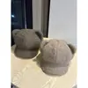 Nuevo Gorro de Boina de Felpa con Orejas de Gato Lindo para Mujer, Gorro de Boina Adelgazante para Otoño e Invierno con Circunferencia de Cabeza Grande, Cálido