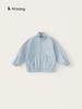 Envío Gratis Ropa Infantil Huzhou Zhili para Niños Mayores, Camisa de Manga Larga con Cuello Alto de Color Sólido con Cremallera para Niños, Chaqueta Casual con Estampado de Letras para Niños