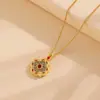 Collar Ruyi de Cuatro Piezas Estilo Esmalte Antiguo con Colgante Hueco, Lleno de Elegancia y Belleza, Cadena para Suéter de Alta Gama Estilo Chino Nuevo