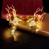 Nueva Diadema Luminosa de Astas de Reno Diadema Flash Diadema de Astas de Hada de las Flores Fiesta de Navidad Mercado Nocturno Mayoreo