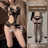 Lingerie Sexy Sem Tirar, Pijama Sexy, Renda Pura Luxúria Lingerie Divertida para Casal, Tentação de Entrepernas Abertas Uniforme de Uma Peça