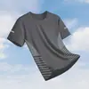 Camiseta de Secagem Rápida Masculina Seda de Gelo Verão Fina Esportiva Manga Curta Solta Roupas Fitness Treinamento Roupas de Corrida Tops para Exterior