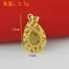 Vietnã Ouro Areia Cisne Coração de Pêssego Gota Bolsa Maçã Coroa Coelho Bolsa Pequeno Pingente de Menina Latão Banhado a Ouro