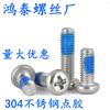 Acero Inoxidable 304 Cabeza Redonda Cruz Tornillo Dosificador Antiaflojamiento Antideslizante Anticaída Pegamento Azul Tornillo de Cabeza Plana M2M2.5M3M4