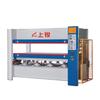 Prensa caliente de seis capas de 50 toneladas neumática de cuatro columnas para prensado de puertas de muebles de chapa multicapa de panel de nido de abeja de aluminio Shangrui