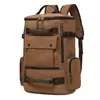 Mochila de lona transfronteiriça, bolsa de computador para estudante de grande capacidade, bolsa de armazenamento de viagem casual multiuso, mochila vintage