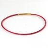 Cuerda de mano con hebilla de acero inoxidable Zhoujia al por mayor 2.0 mm cuerda de alambre de acero impermeable cuerda de cuero puede usar cuentas de transferencia doradas joyería