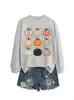 Nove estampas diferentes de abóbora 6 comércio exterior transfronteiriço Amazon atacado feminino solta casual plus size moda moletom