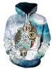 Sudadera con capucha casual para hombre de fábrica transfronteriza, suéter para niños con capucha impresa en 3D, suéter de animal búho