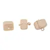 Botones Cuadrados de Madera en Color Madera Natural para Decoración de Accesorios Hechos a Mano DIY Estilo Chino Retro Cheongsam y Hanfu
