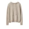 Suéter suave y cómodo de cachemira con capucha de manga larga para mujer otoño e invierno 2024 nuevo suéter casual holgado de color sólido