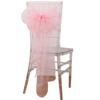 Organza Encosto de Cadeira Laço de Tule Banquete Hotel Fita Larga Decoração Festa de Aniversário Cortina de Tule Mesa de Jantar Alargamento