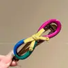 Presilha de cabelo luxuosa e requintada em formato de laço banana, novo estilo coreano 2026, versátil e elegante, adequada para rabos de cavalo altos