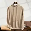 Nuevo suéter con capucha casual de cachemira, suave y amigable con la piel, de punto, con estampado floral
