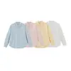 Yidao Roupas Vintage 2026 Outono Nova Camisa Básica Lisa de Manga Longa para Homens e Mulheres, Camisa Casual Versátil Solta Retrô