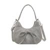 Bolsa Transversal da Moda com Laço 2025 Novo Estilo Simples Versátil Ombro Único Moda Bolsa Transversal Estilo Francês