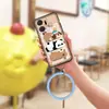 Adecuado para Fundas de Teléfono Móvil Huawei, Lujoso, Lindo, Sencillo, Forma de Anillo, Dibujos Animados de Pareja, Estilo Nuevo, Personalizado, Divertido, Silicona, Moderno