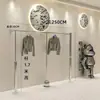 Estantes de Exhibición para Tiendas de Ropa de Mujer, Colgadores de Pared, Percheros de Acero Inoxidable Brillante, Estantes Centrales (Islas), Estanterías de Piso para Ropa de Hombre