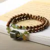 Pulsera de Cuentas Redondas de un Círculo para Cocinar al por Mayor Hetian Yuwen Pulsera para Jugar Accesorios Colgante Hulu Nueva Joyería China Mujeres