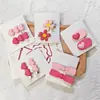 Horquilla Rosa Dulce Amor Lazo Flequillo Pinza Lateral Corazón de Niña Pinza Suave Linda de Pato Accesorios para el Cabello Tocado