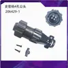 Plugue Doméstico de 4 Pinos 206429-1 Smema 206061-1 Conector Circular Preto