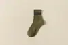 Calcetines de Media Pantorrilla para Hombre de Primavera y Otoño Rayados Modernos Largos Deportivos Transpirables Absorbentes de Sudor Estudiante Casual de Algodón Absorbentes de Sudor y Resistentes al Olor