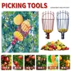 El artefacto para recoger fruta se puede conectar al poste largo telescópico para recoger níspero, caqui, mirto, manzana, longan, azufaifa, albaricoque, nuez, fruta