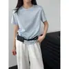 Camiseta Versátil de Manga Corta Estilo Coreano Luxi para Mujer, Nueva Camiseta Ligera Transpirable de Cuello Redondo para Verano 21015