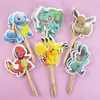 Set Sólido de 6 Piezas de Pokémon Caja Sorpresa Anime de Moda Figura de Juguete Cápsula Squirtle Adorno de Decoración para Coche