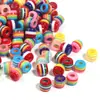 Contas Listradas de Resina, Contas Cilíndricas, Contas Espaçadoras, Contas Soltas para DIY, Pingentes de Pulseira, Acessórios para Joias Atacado, Contas com Furo Grande