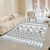 Alfombra Estilo Marroquí Estilo Crema Alfombra para Sala de Estar Sofá Mesa de Café Ins Simple Dormitorio Mesita de Noche Hogar Alfombra de Cachemira