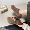 Sapatos Birkenstock femininos de sola grossa para aumentar a altura, estilo Yang Mi, cobertura total, novos mocassins Birkenstock slip-on de outono