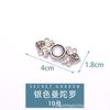 Botão de liga Hanfu Mãe e filho Botão Retro Estilo Chinês Cheongsam Fivela decorativa Estilo antigo Jeans Fivela de placa de metal