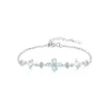 Pulseira de Prata Esterlina S925 Estrela Masculina Trevo de Quatro Folhas para Meninas Pulseira de Esmalte Luminoso de Nicho para Presente de Aniversário da Namorada