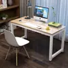 Nuevo Escritorio de Computadora para el Hogar de Acero y Madera Reforzados Escritorio Moderno de Escritura para Dormitorio de una Persona Escritorio de Estudio Escritorio de Oficina Simple