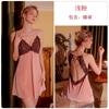Bata de Noche Sexy de Terciopelo para Mujer con Escote en V Profundo y Espalda Descubierta, con Almohadilla en el Pecho, Set de Pijama Q2838