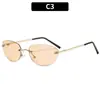 Selecciones de Influencers de Instagram Gafas de Sol Sin Montura Y2K Sexy Gafas de Sol de Verano de Moda Transfronterizas Gafas de Sol Personalizadas con Protección Solar