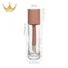 Nova garrafa redonda de 30ml para base líquida garrafa de corretivo líquido garrafa cilíndrica de ombro plano fundo grosso garrafa com pincel garrafa de esmalte